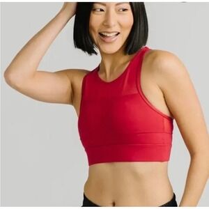 ZYIA All Star Racerback Sports Bra High Impact‎ Performance Training Red Medium